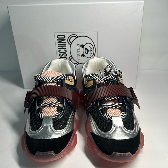 New Authentic MOSCHINO Roller Skates laminated teddy shoes - Picture 10 of 15